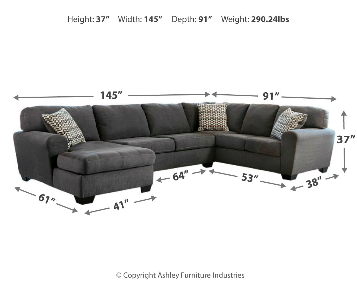 Sorenton 3-Piece Sectional with Chaise