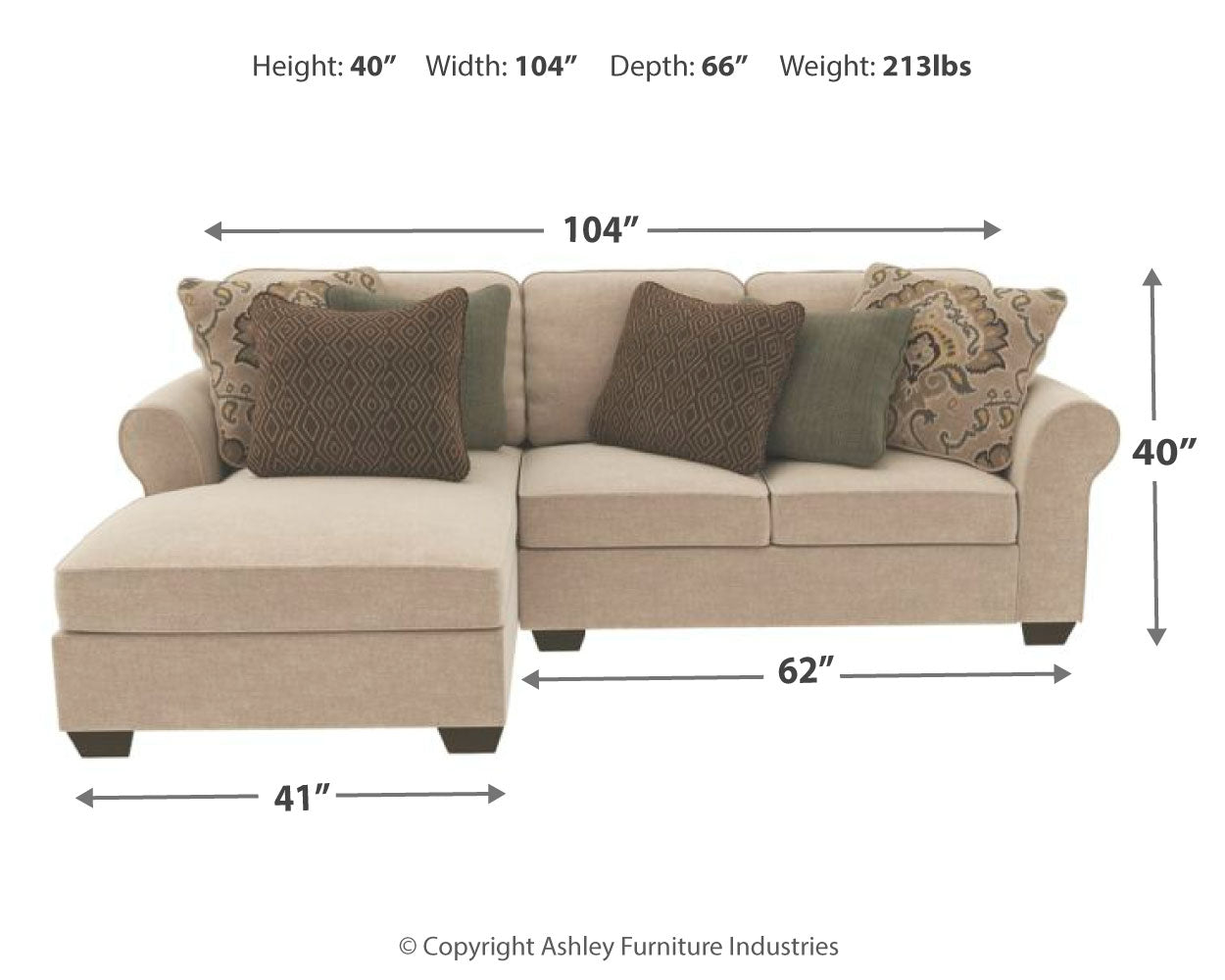 Wilcot 2-Piece Sectional with Chaise