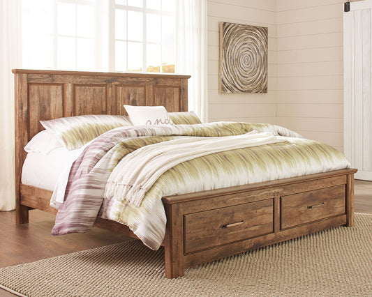 Blaneville King Panel Bed with 2 Storage Drawers