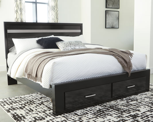 Starberry King Panel Bed with 2 Storage Drawers