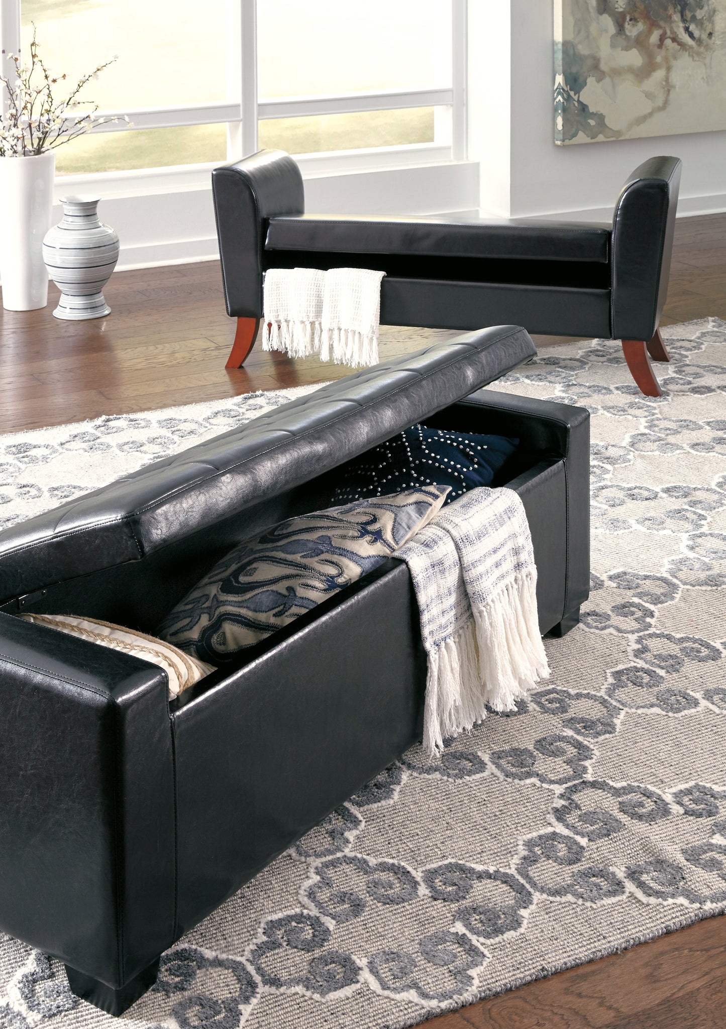 Benches Upholstered Storage Bench