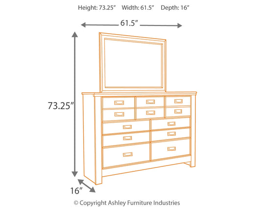 Quinden Dresser and Mirror