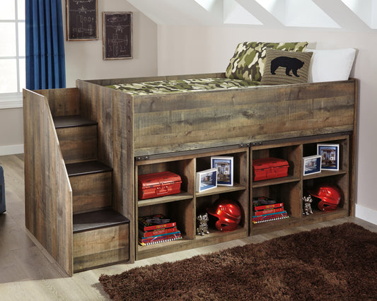 Trinell Twin Loft Bed with 2 Bookcases