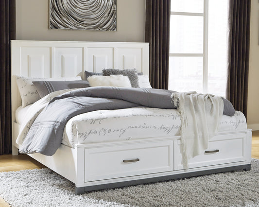 Brynburg California King Panel with 2 Storage Drawers