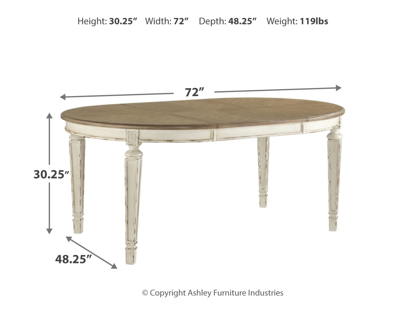 Realyn Dining Extension Table