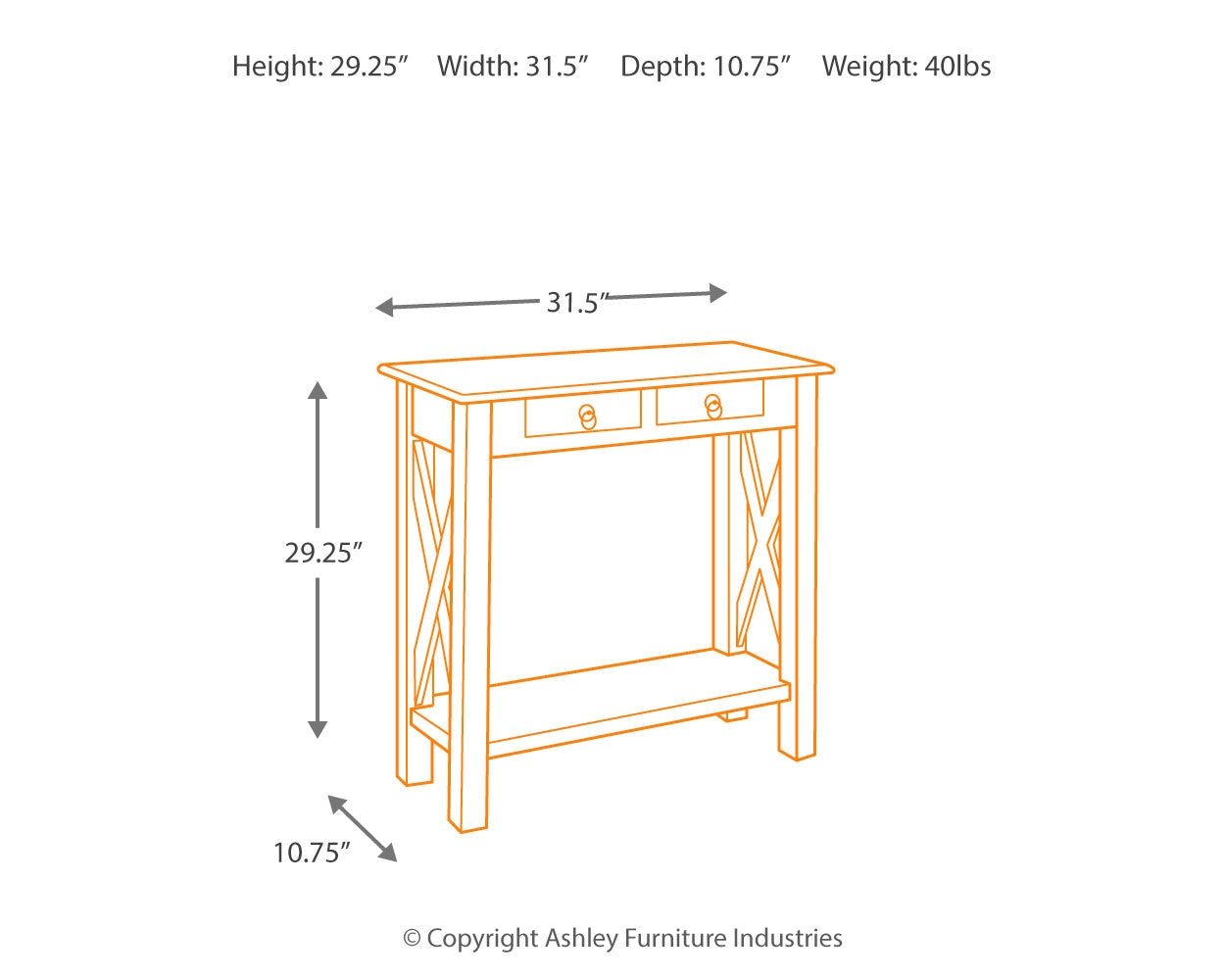 Abbonto Sofa/Console Table