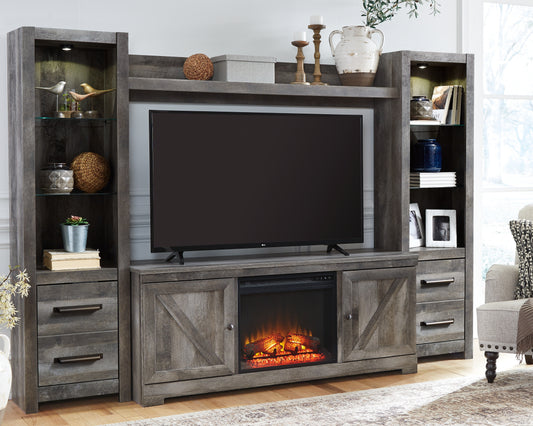Wynnlow 4-Piece Entertainment Center with Fireplace