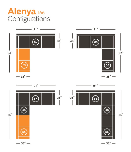 Alenya Left-Arm Facing Loveseat