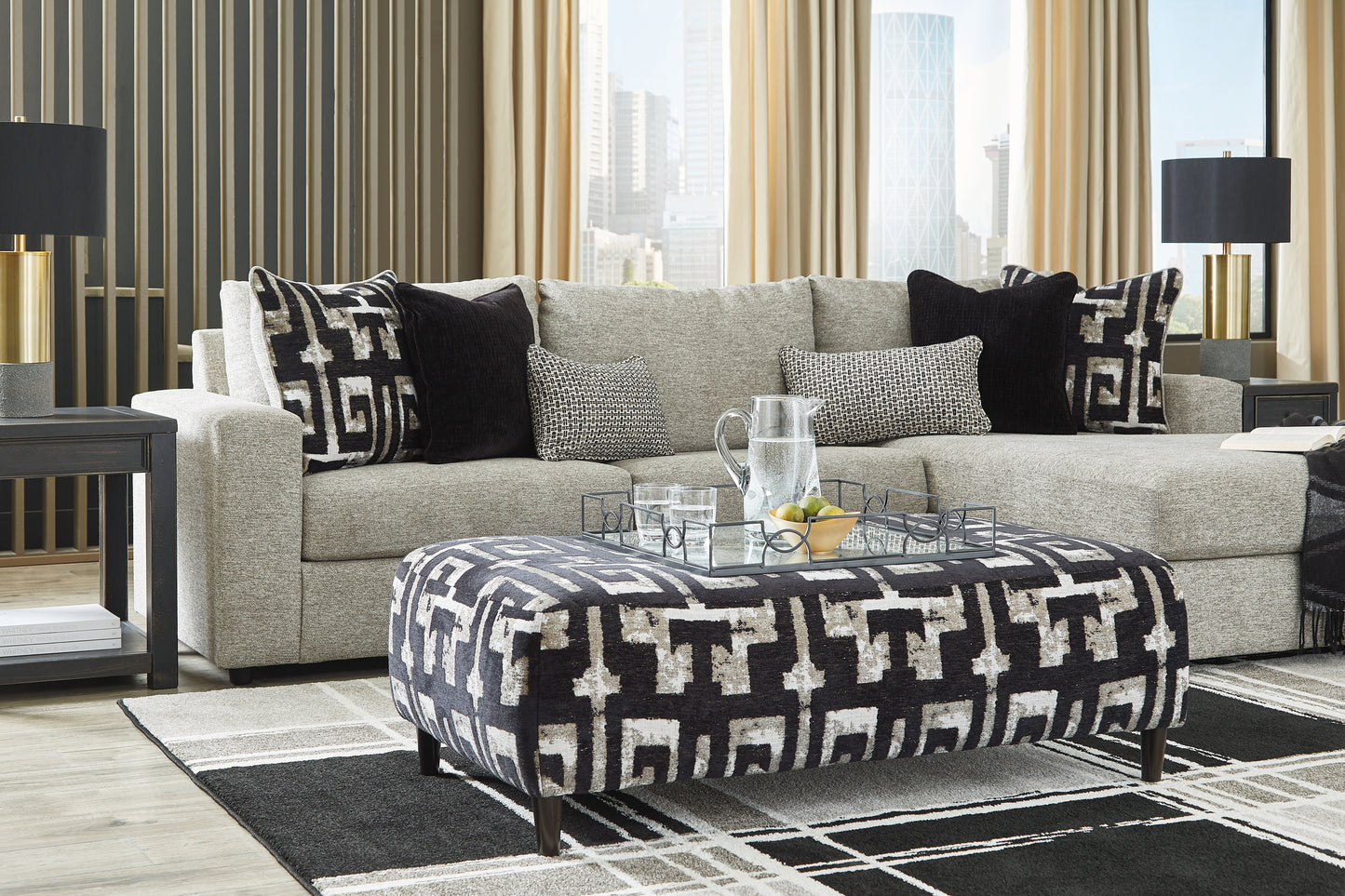 Ravenstone Oversized Accent Ottoman