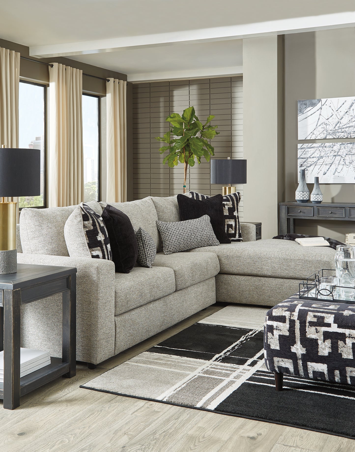 Ravenstone Oversized Accent Ottoman