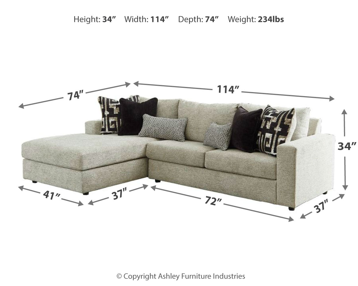 Ravenstone 2-Piece Sectional with Chaise