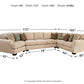 Wilcot 4-Piece Sectional with Cuddler