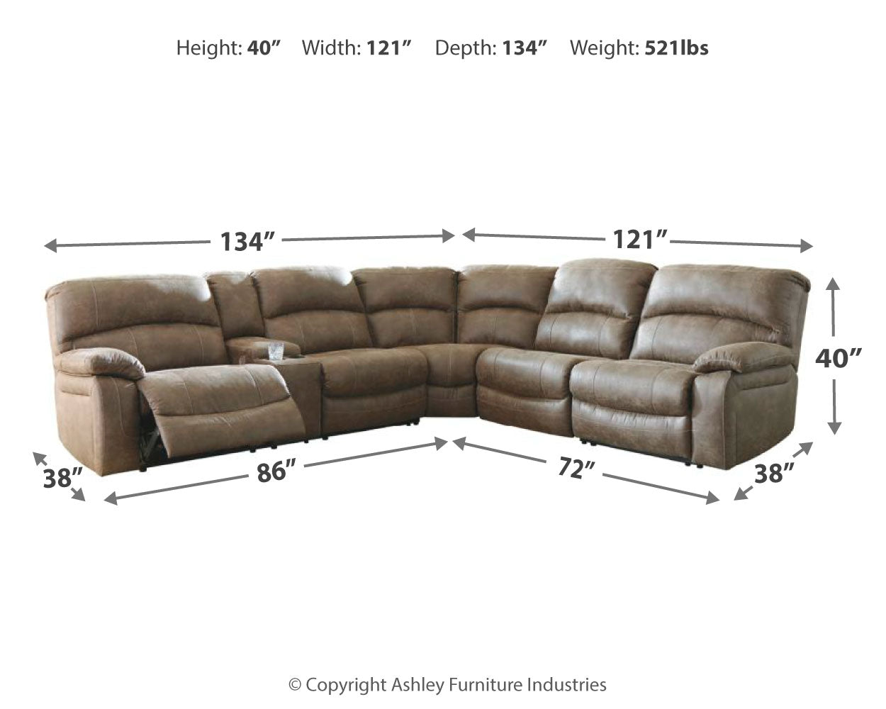 Segburg 4-Piece Power Reclining Sectional