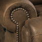 Austere Reclining Loveseat with Console