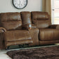 Austere Reclining Loveseat with Console