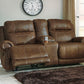 Austere Power Reclining Loveseat with Console