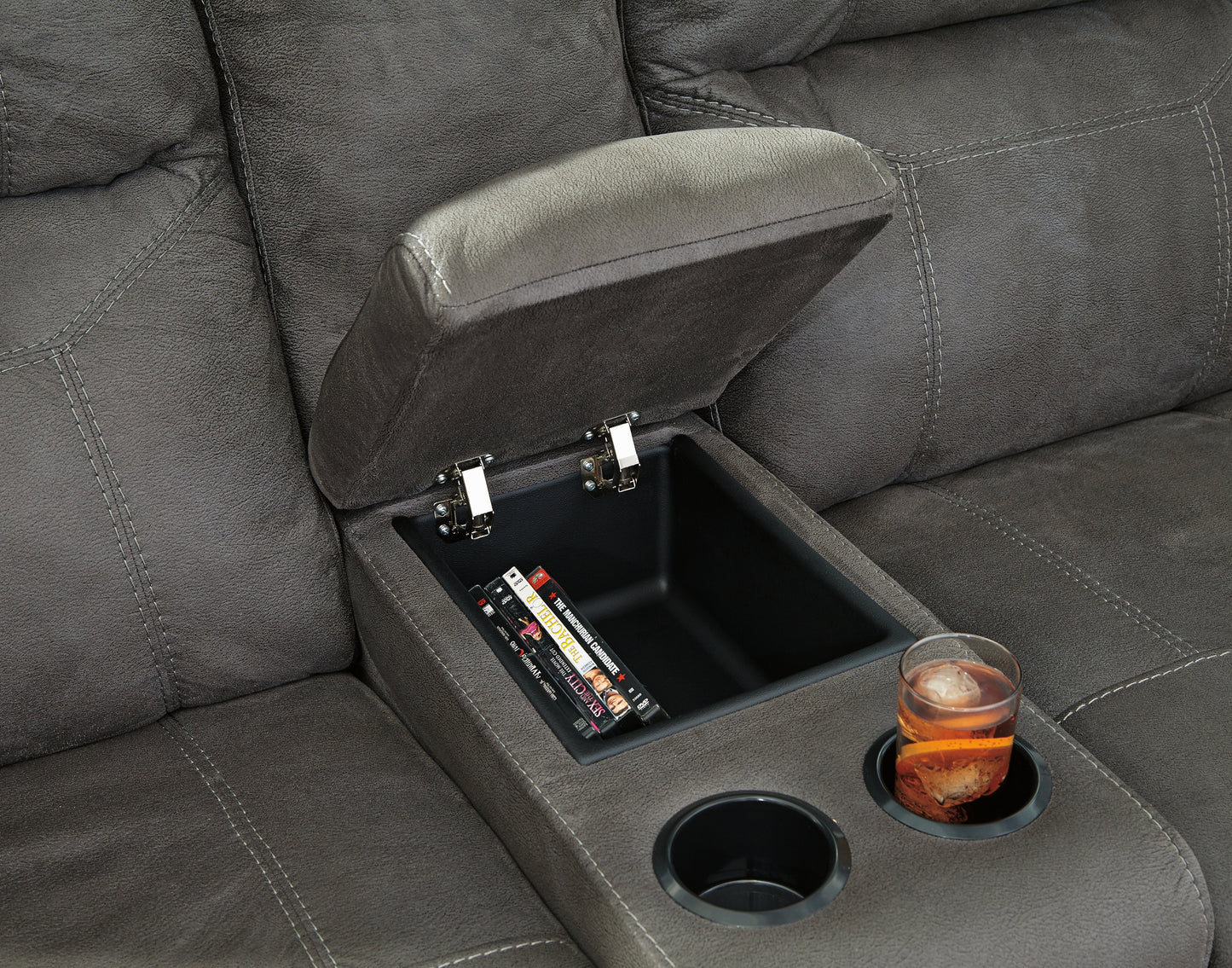 Austere Power Reclining Loveseat with Console