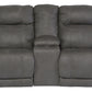 Austere Reclining Loveseat with Console