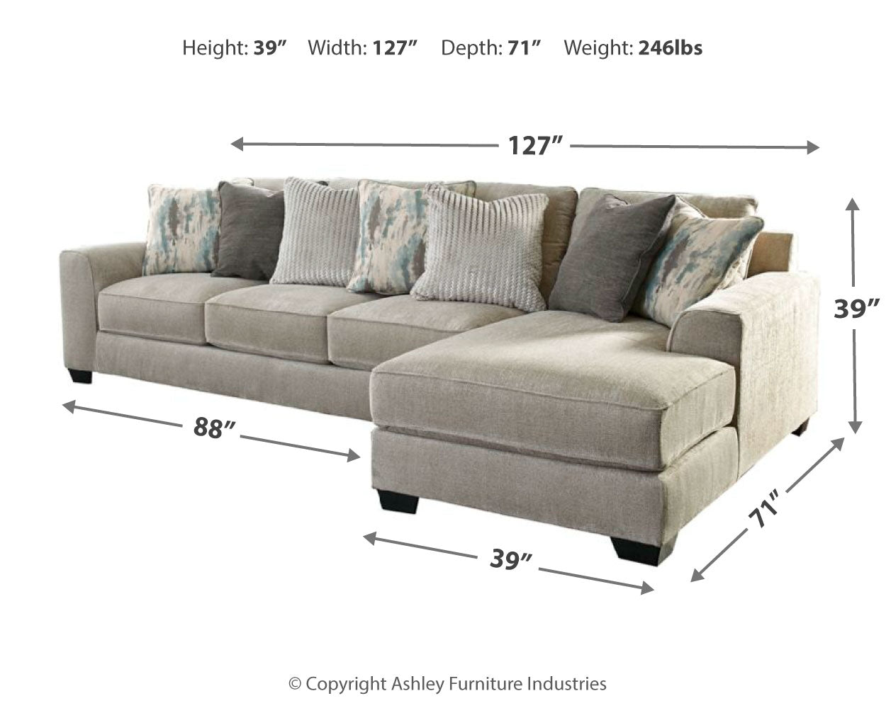 Ardsley 2-Piece Sectional with Chaise