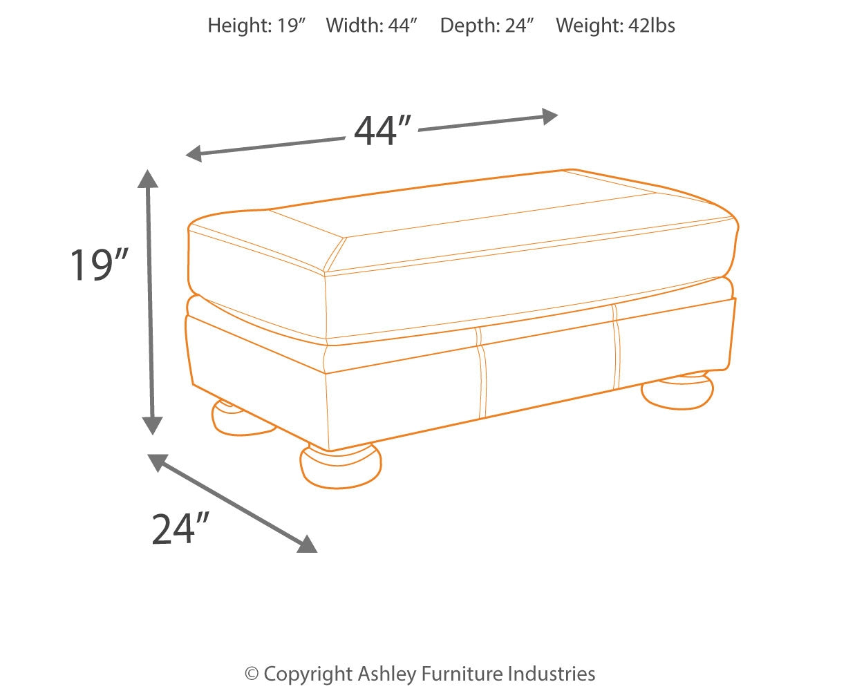Banner Oversized Chair Ottoman