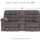 Acieona Reclining Loveseat with Console