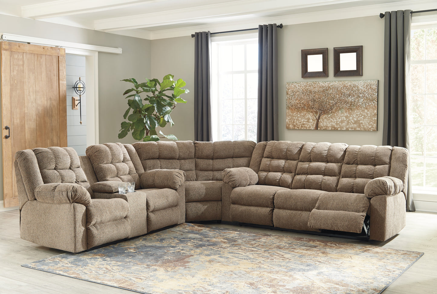 Workhorse 3-Piece Reclining Sectional