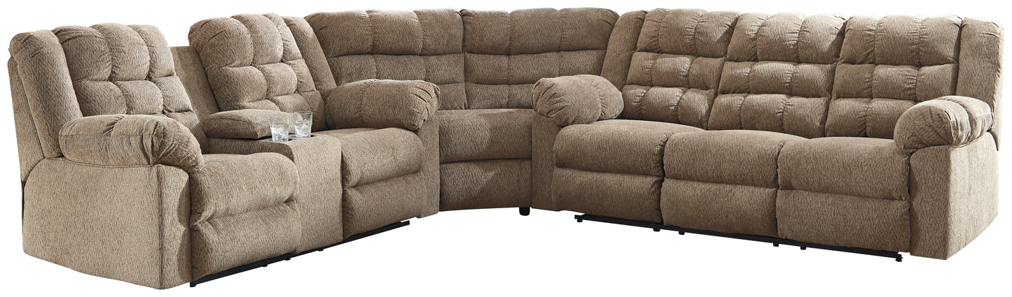 Workhorse 3-Piece Reclining Sectional