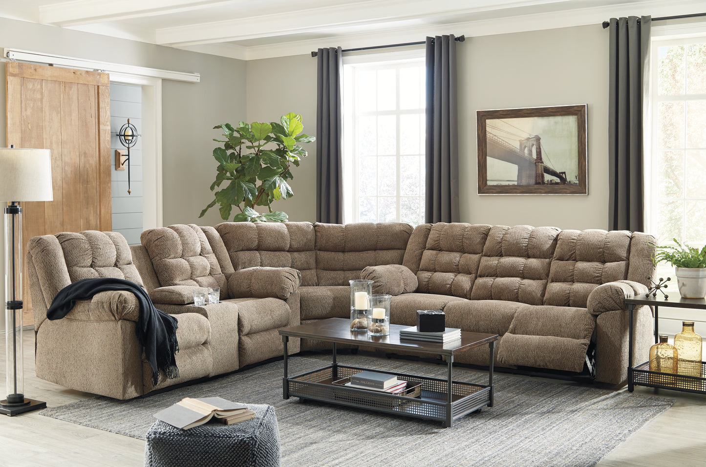 Workhorse 3-Piece Reclining Sectional