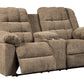 Workhorse Reclining Loveseat with Console