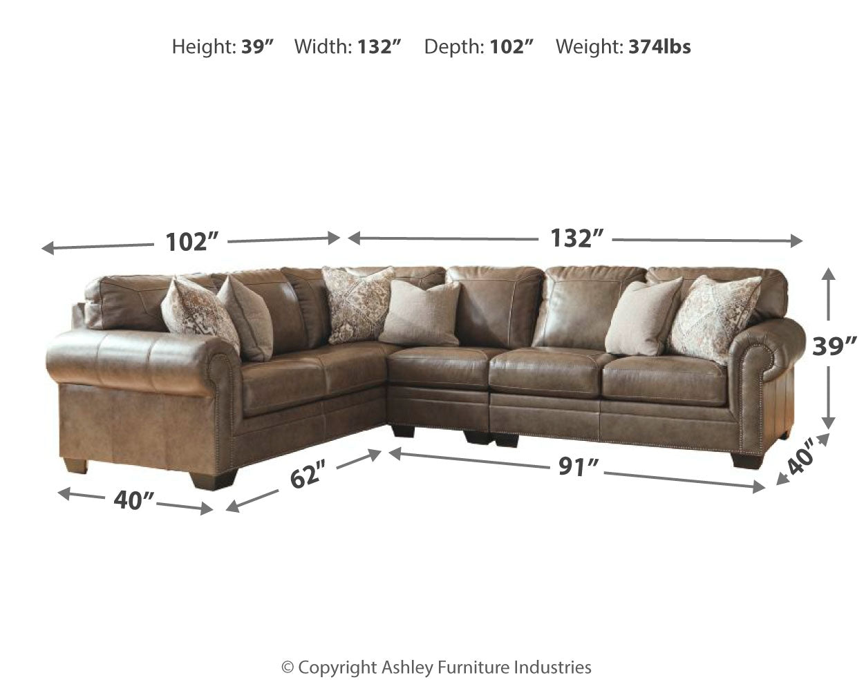 Roleson 3-Piece Sectional