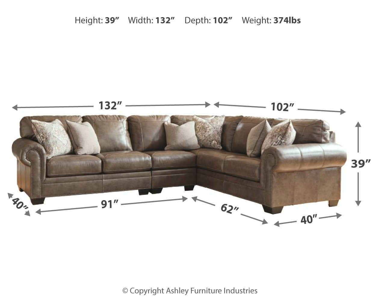 Roleson 3-Piece Sectional