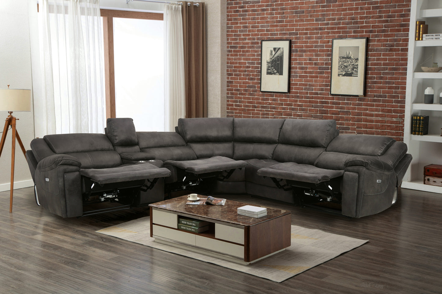 Wyerville 6-Piece Power Recining Sectional