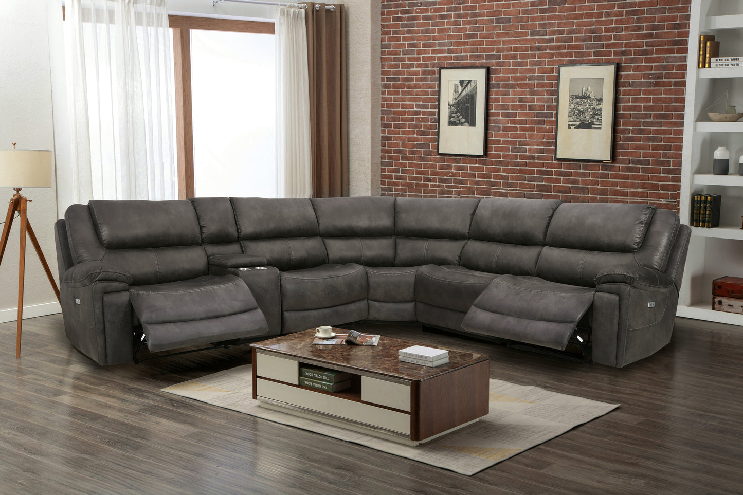 Wyerville 6-Piece Power Recining Sectional