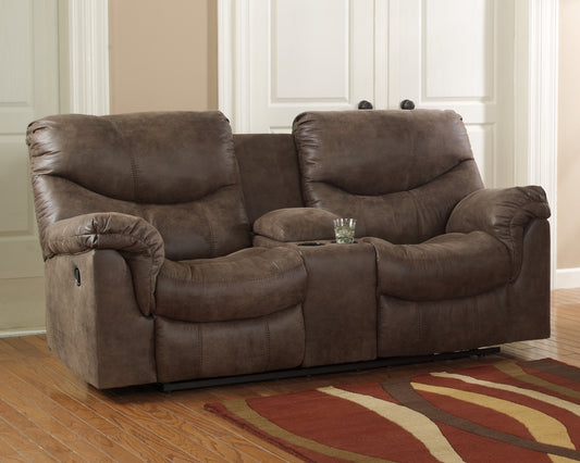 Alzena Reclining Loveseat with Console