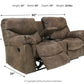 Alzena Reclining Loveseat with Console