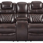 Warnerton Power Reclining Loveseat with Console