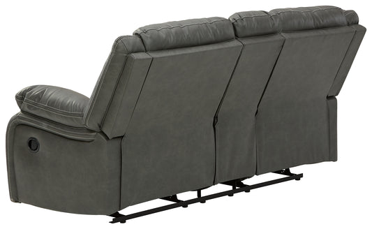 Calderwell Reclining Loveseat with Console