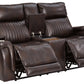 Team Time Power Reclining Loveseat with Console