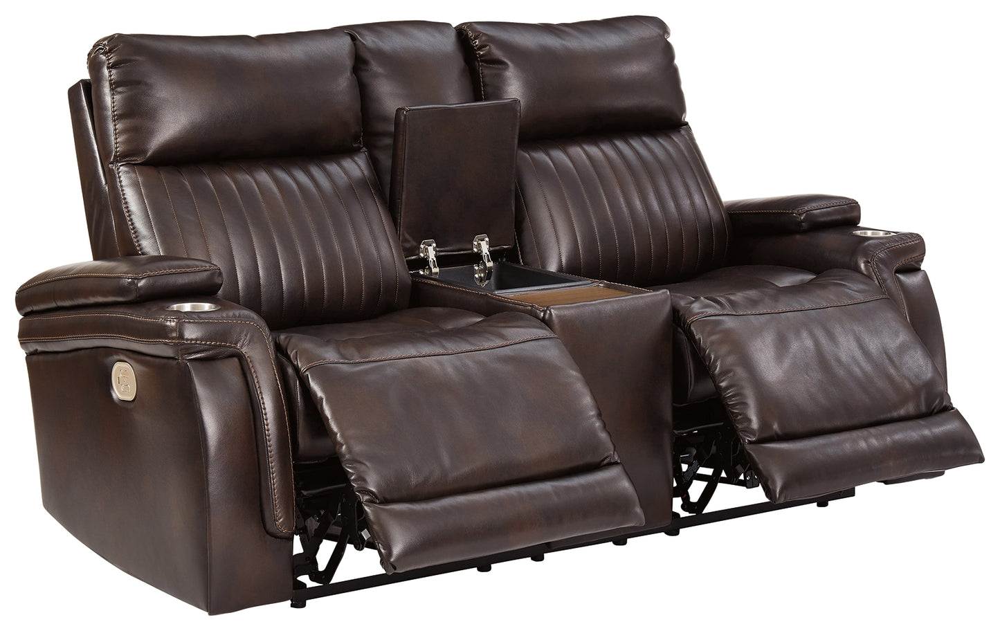 Team Time Power Reclining Loveseat with Console