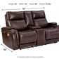 Team Time Power Reclining Loveseat with Console
