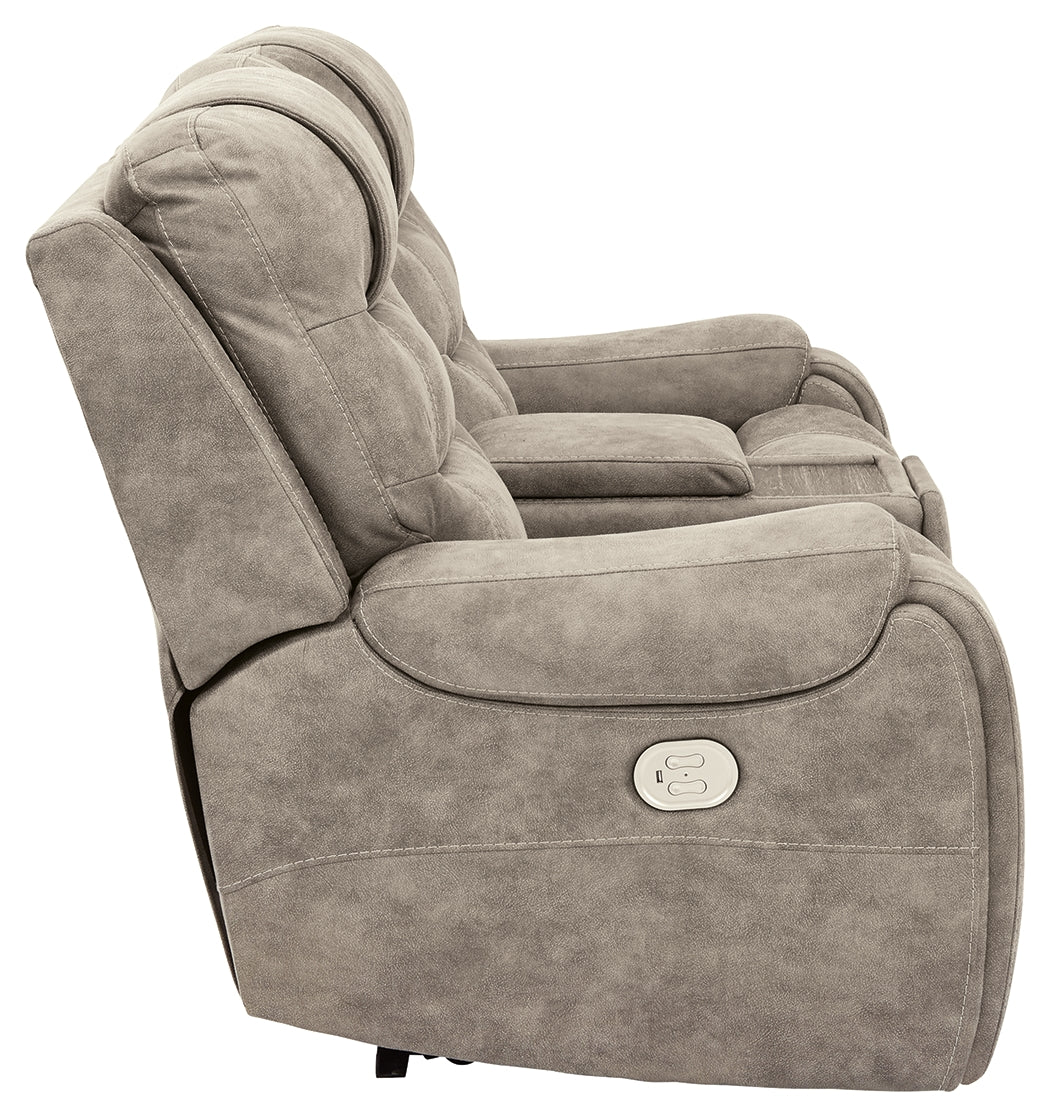 Yacolt Power Reclining Loveseat with Console