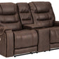Yacolt Power Reclining Loveseat with Console