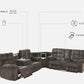 Acieona 3-Piece Reclining Sectional