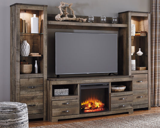 Trinell 4-Piece Entertainment Center with Fireplace