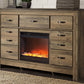 Trinell Dresser with Fireplace