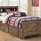 Trinell Twin Bookcase Bed with 2 Storage Drawers