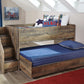 Trinell Twin Loft Bed with Pull-out Caster Bed