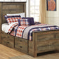 Trinell Twin Panel Bed with 2 Storage Drawers