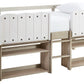 Wrenalyn Twin Loft Bed with Under Bed Bookcase Storage