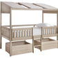 Wrenalyn Twin Loft Bed with Under Bed Bin Storage